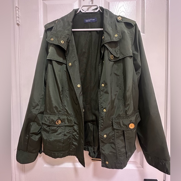 Army Green Short Rain Coat - Picture 3 of 8
